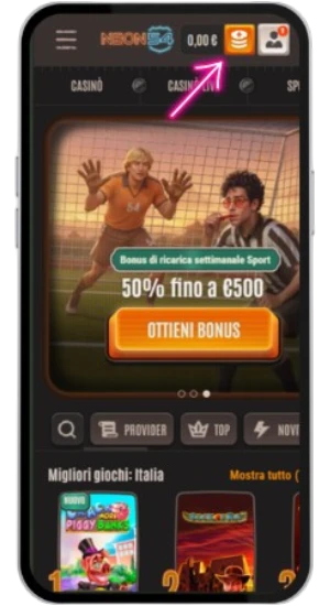 Effettua un deposito in Euro per giocare alla slot Sizzling Hot Deluxe.